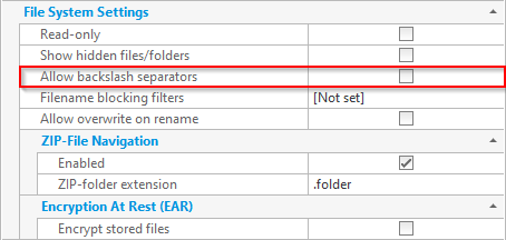 Allow BackSlash Operators