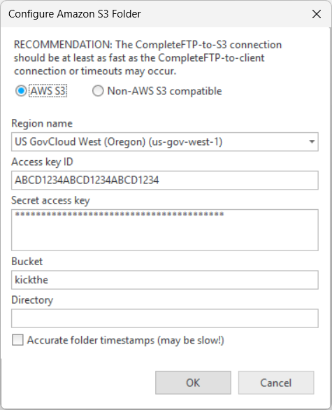 Add Amazon S3 Folder